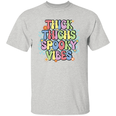 Thick Thighs Spooky Vibes, Spooky Boo, Groovy Boo Unisex T-Shirt