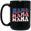 Groovy Mama, Retro Mama, American Mama, Mommy Black Mug