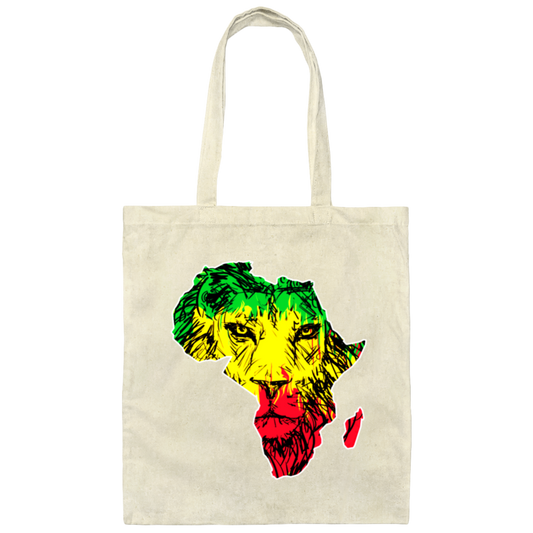 Africa Love Gift, Lion In Africa Map, Black History Gift, My Love Matter Canvas Tote Bag
