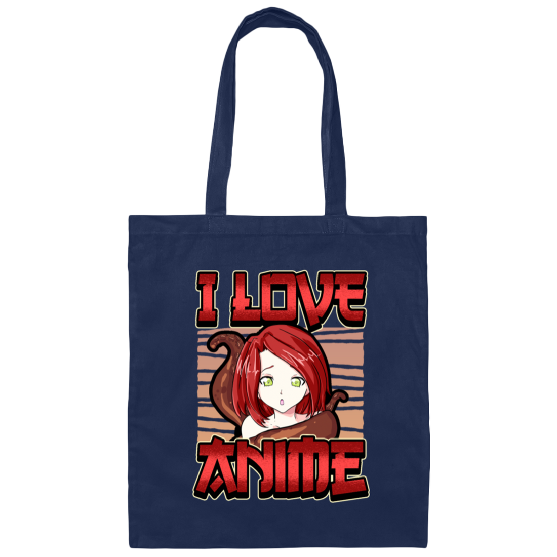 I Love Anime Saying Otaku Weeb, Anime Fan Canvas Tote Bag