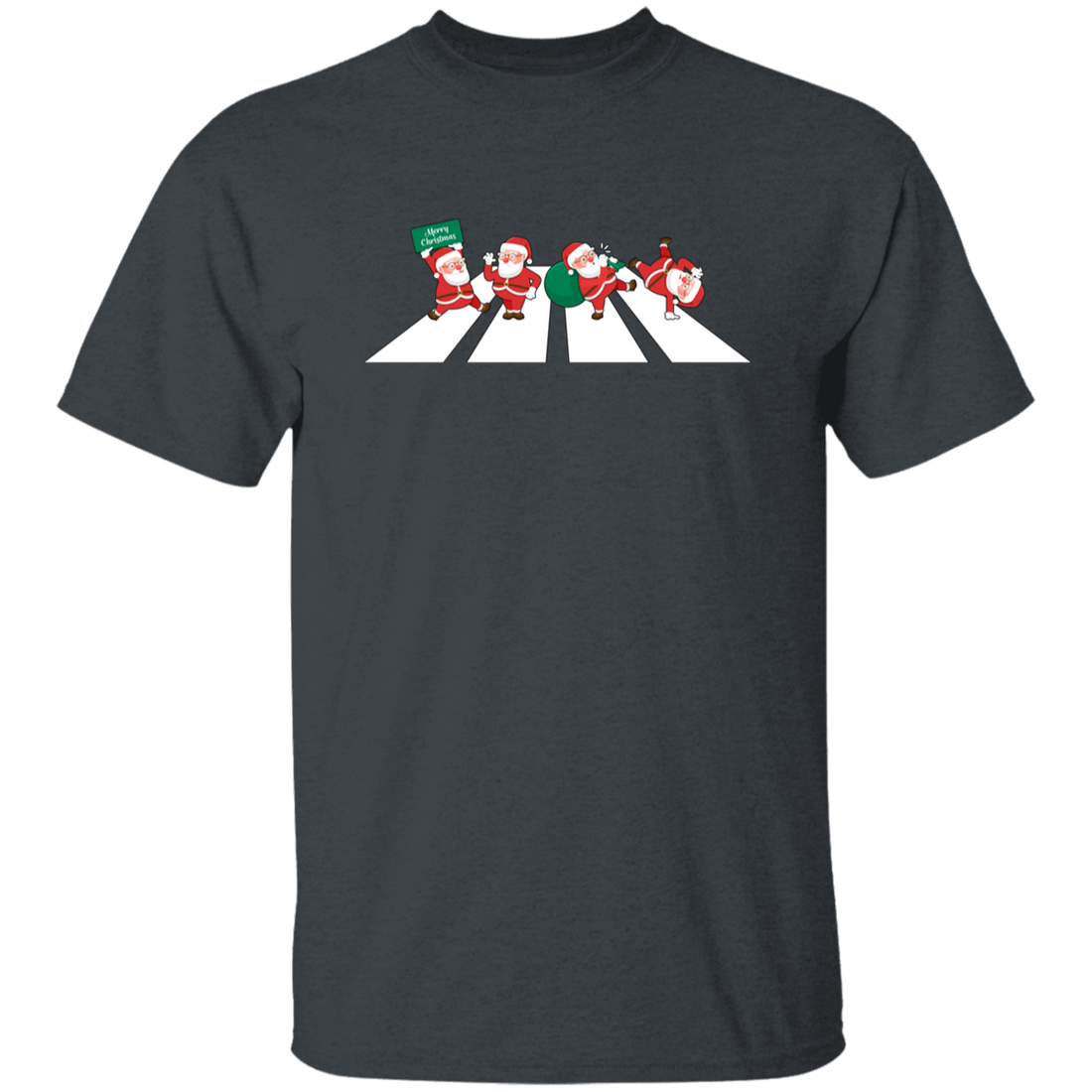 Santa Cross The Road, Santa Xmas, Cross On A Street Unisex T-Shirt