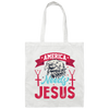 Eagle Icon, American Needs Jesus, American Eagle, Jesus Love Gift Canvas Tote Bag