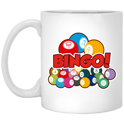 Many Balls, Love Bingo Balls, Bingo Gift, Bingo Balls Gift White Mug