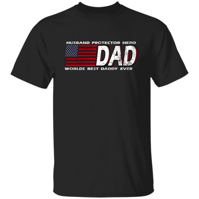 DAD Worlds, Best Daddy Ever, Husband Gift, Husband Protector Hero Unisex T-Shirt