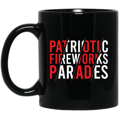 Patriotic Fireworks Parades, July 4th, America Lover Black Mug