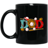 Dad Lover, Father's Day Gift, Love Baseball, Baseball team Black Mug