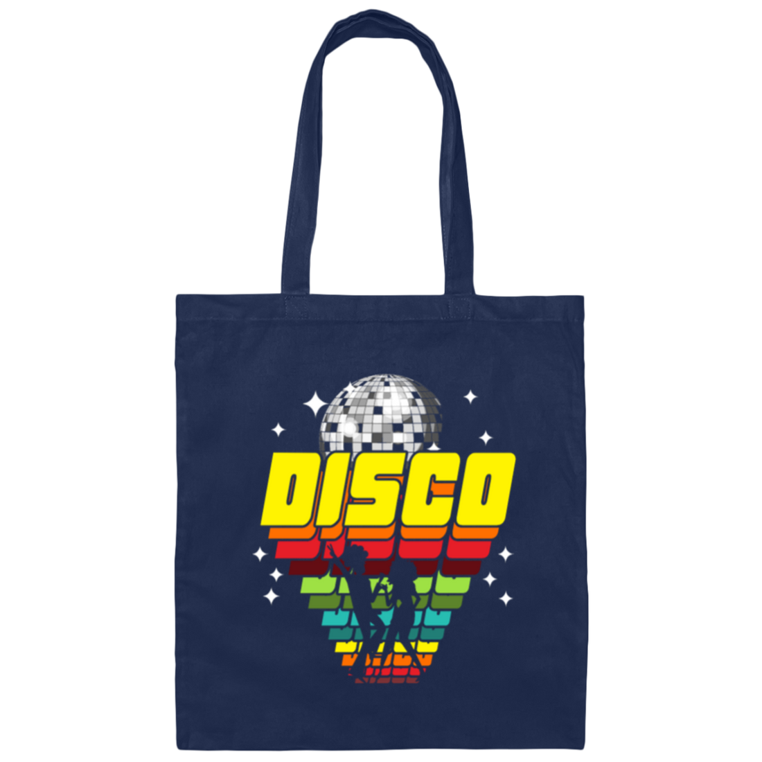 Retro Disco Vintage Discotheque Disco Dancing Canvas Tote Bag