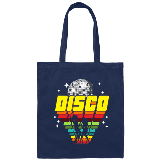 Retro Disco Vintage Discotheque Disco Dancing Canvas Tote Bag