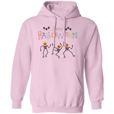 Happy Halloween, Skeleton Dancing, Trendy Halloween Pullover Hoodie