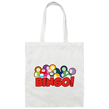 Love Bingo Balls, Bingo Ticket, Bingo Lottery, Love Bingo Canvas Tote Bag