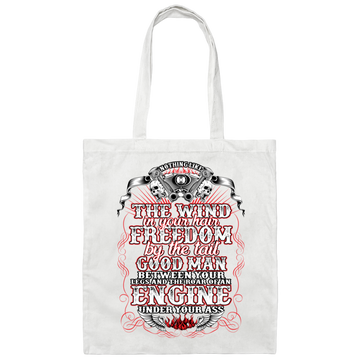 Nothing Like The Wind In Your Hair Freedom By The Tail Good Man Canvas Tote Bag