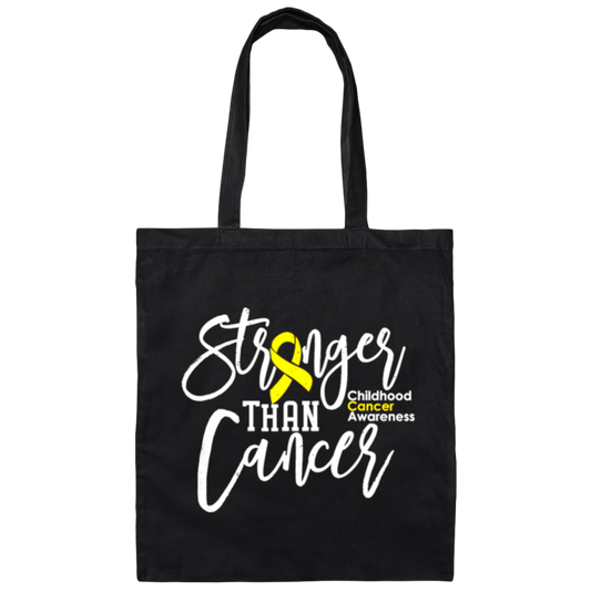 Childhood Cancer Awareness, Childhood Cancer, Stronger Than Cancer Canvas Tote Bag