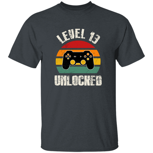 Level 13 Unlocked, Retro Birthday, 13rd Birthday, Gamer Birthday Unisex T-Shirt