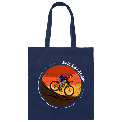 Love To Biking, Best Bike Lover Gift, Retro Biker Love Gift, Ride A Bike Canvas Tote Bag