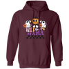 Witchy Mama, Pumpkin And Boos, Spooky Halloween Pullover Hoodie