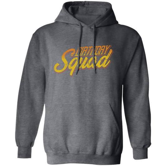 Birthday Squad, Perfect Birthday, Retro Birthday Gift, Orange Tone Pullover Hoodie