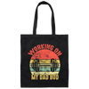 Funny Gym Fitness Workout, Working on My Dad Bod Canvas Tote Bag