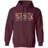 Grow Positive Thoughts, Flowers Bundle, Colorful Flowers Pullover Hoodie