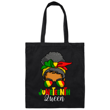 Juneteenth Queen, Messy Bun, Black Woman, Juneteenth Independence Day1865 Canvas Tote Bag