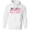 Xoxo, Hug And Kisses, Valentine's Day, Leopard Valentine, Valentine's Day, Trendy Valentine Pullover Hoodie