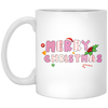 Merry Christmas, Pinky Christmas, Pink Lover, Christmas Lover, Merry Christmas, Trendy Christmas White Mug
