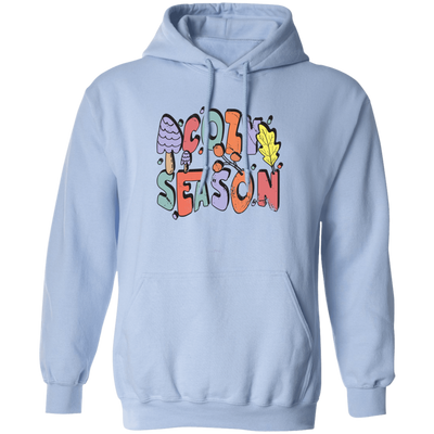 Cozy Season, Fall, Autumn, Groovy Fall Season Pullover Hoodie