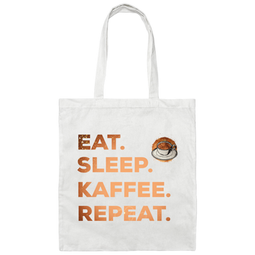 Saying Eat Sleep Coffee Repeat, Caffeine, Great Coffee Cappuccino Gift Canvas Tote Bag