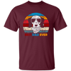 Funny Dog Gift, Retro Sunrise, Retro Tone, Dog Dad Lover Gift Unisex T-Shirt