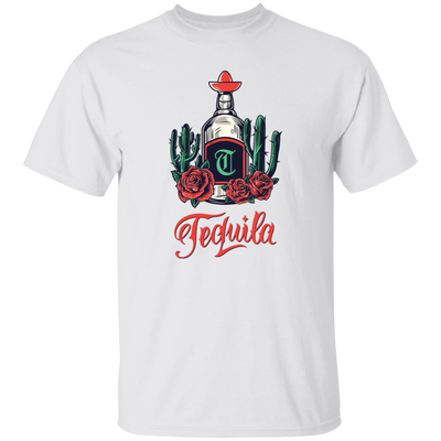 Tequila Bottle, Wine Bottle Central Cactus Forest Unisex T-Shirt