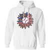 American Baseball, Sunflower Baseball, Leopard Sunflower-4 Pullover Hoodie