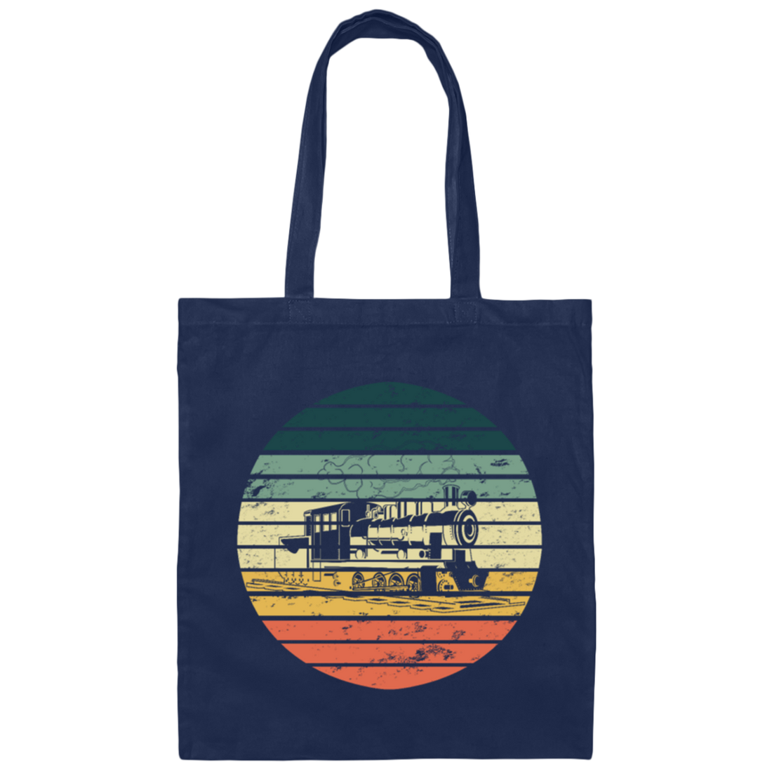 Locomotive Steam Train Model Railway, Vintage Locomotive Steam Train Canvas Tote Bag