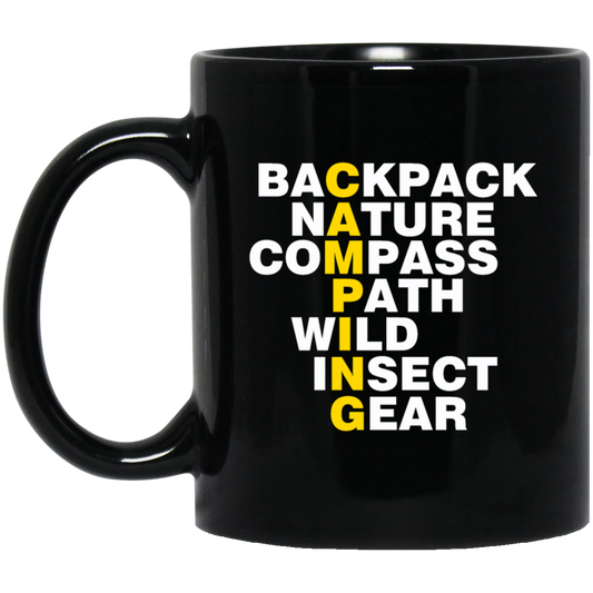 Camping Lover, Nature Camping, Backpacking Wilderness, Love To Camp Black Mug