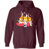 Bunnies With Pancake, Strawberries And Pancake Pullover Hoodie