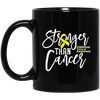 Childhood Cancer Awareness, Childhood Cancer, Stronger Than Cancer Black Mug