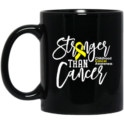 Childhood Cancer Awareness, Childhood Cancer, Stronger Than Cancer Black Mug