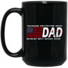 DAD Worlds, Best Daddy Ever, Husband Gift, Husband Protector Hero Black Mug