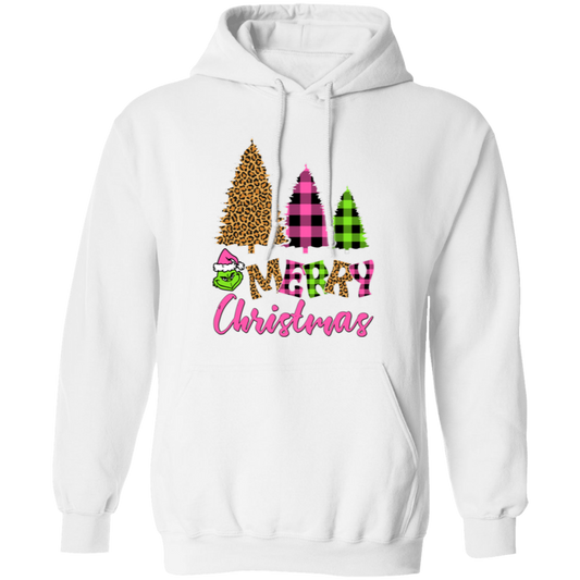 Leopard Christmas, Plaid Christmas, Trendy Grinch, Merry Christmas, Trendy Christmas Pullover Hoodie