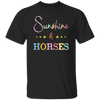 Sunshine And Horses, Groovy Hore, Retro Horse Unisex T-Shirt