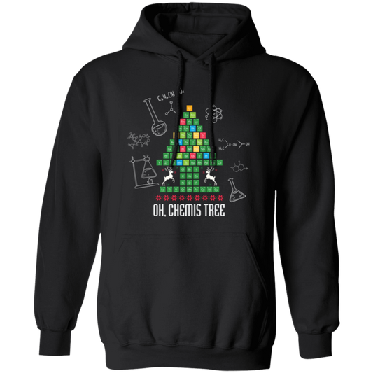 Oh Christmas, Chemis-Tree, Chemical Xmas, Chemical Board, Merry Christmas, Trendy Christmas Pullover Hoodie