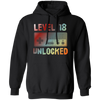 18th Birthday, 18 Years Old, Level 18 Unlocked, Rainbow Cassette Love Pullover Hoodie