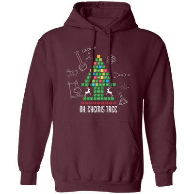 Oh Christmas, Chemis-Tree, Chemical Xmas, Chemical Board, Merry Christmas, Trendy Christmas Pullover Hoodie