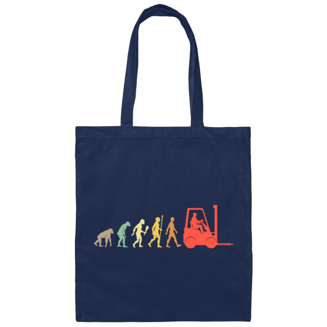 Vintage Logistics Evolution Forklift Gift, Pallet Transporter Canvas Tote Bag