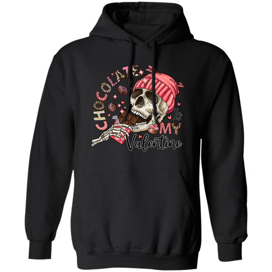 Valentine's Day, Chocolate Is My Valentine, Love Chocolate Pullover Hoodie