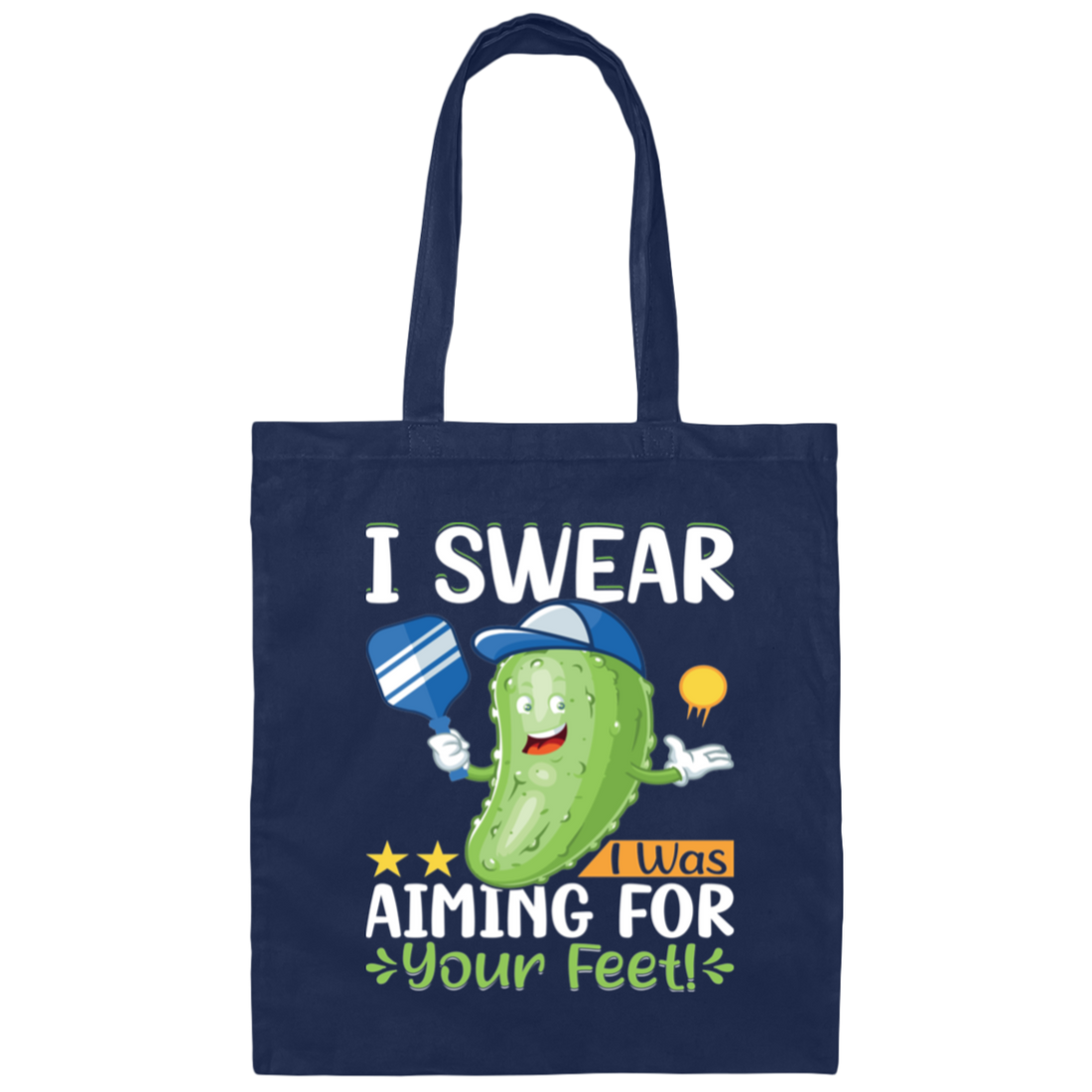 I Swear I Was Aiming For Your Feet, Cucumber Lover Canvas Tote Bag