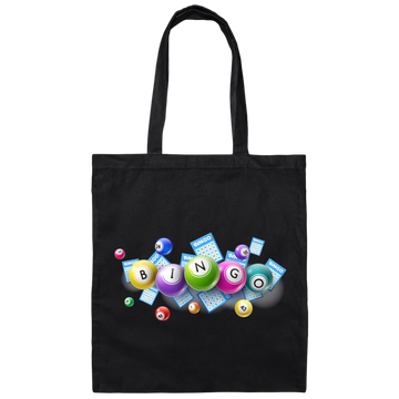 Bingo Balls And Bingo Tickets, Lottery Ticket, Win Bingo Canvas Tote Bag