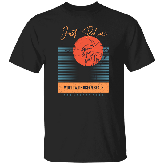 Just Relax, Worldwide Ocean Beach, Goodvibes Only, Summer Unisex T-Shirt