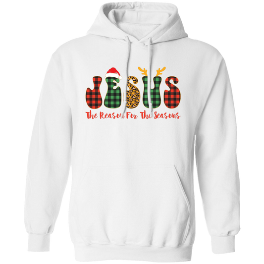 Jesus Is The Reason For The Seasons, Santa Jesus Pullover Hoodie