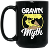 Climbing Lover, Mountaineering Gift, Bouldering, Gravity Is A Myth Black Mug