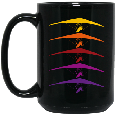 Hang Glider Retro Perfect Gift For Passionate Hang-gliders Kite Tandem Flight Black Mug