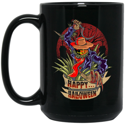 Happy Halloween, Horror Man, Horror Night Black Mug